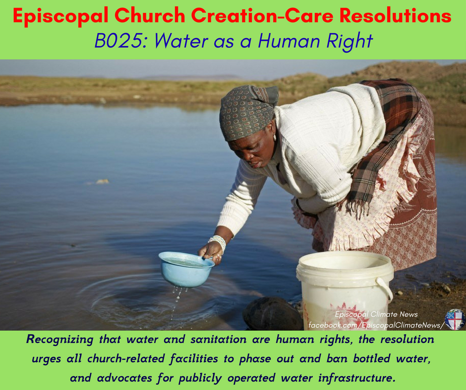Church Resolutions: Water as a Human Right – Episcopal Climate News