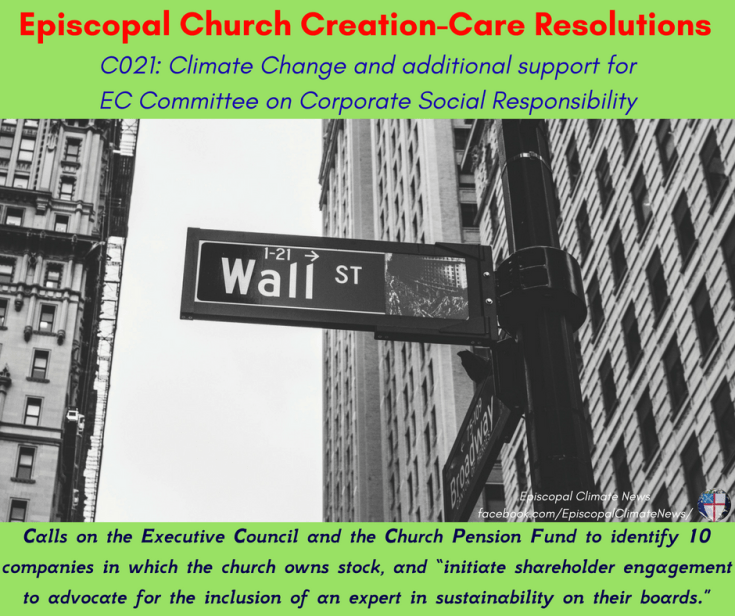 C021_ Climate Change and additional support for EC Committee on Corporate Social Responsibility